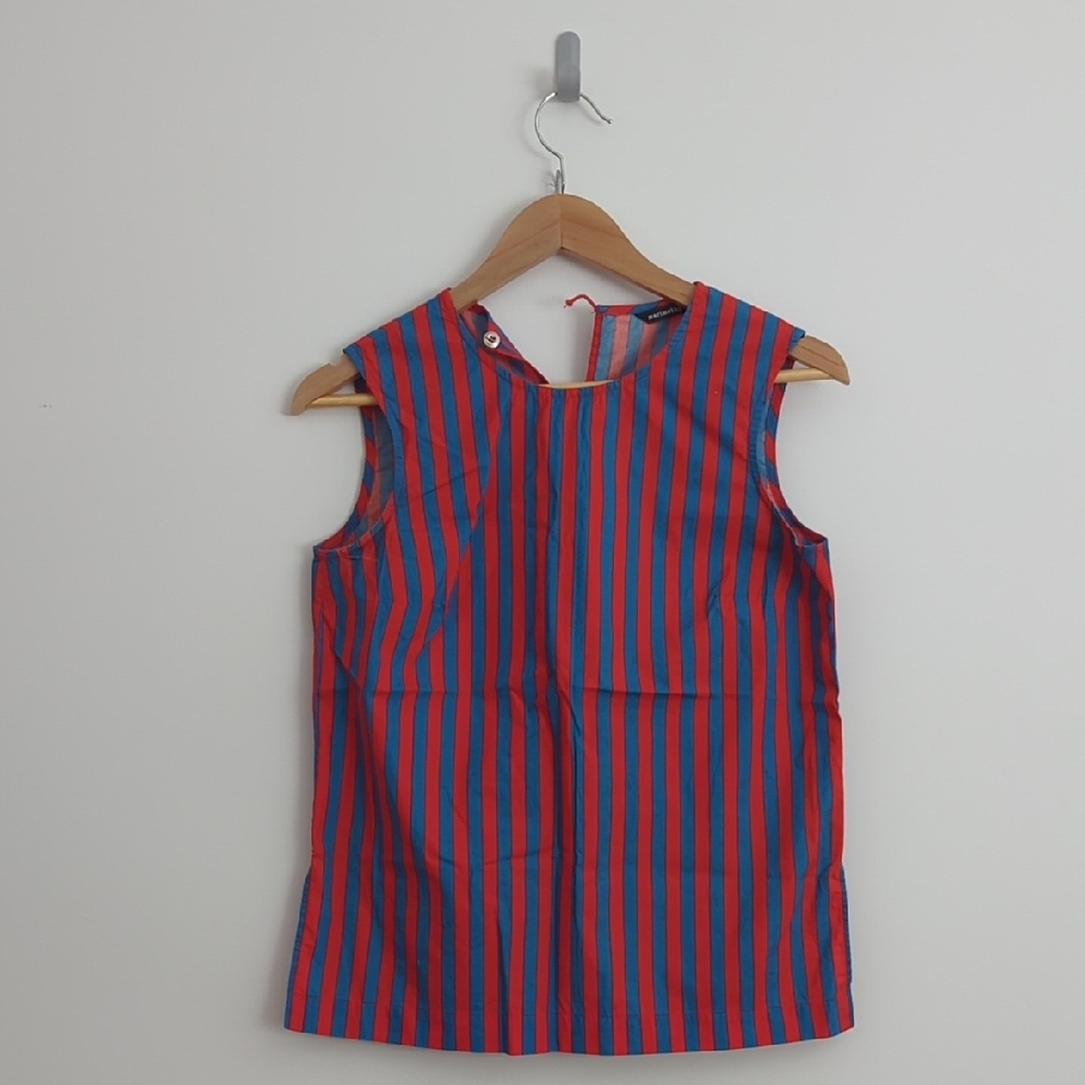 Marimekko Red and Blue Boxy Tank Top